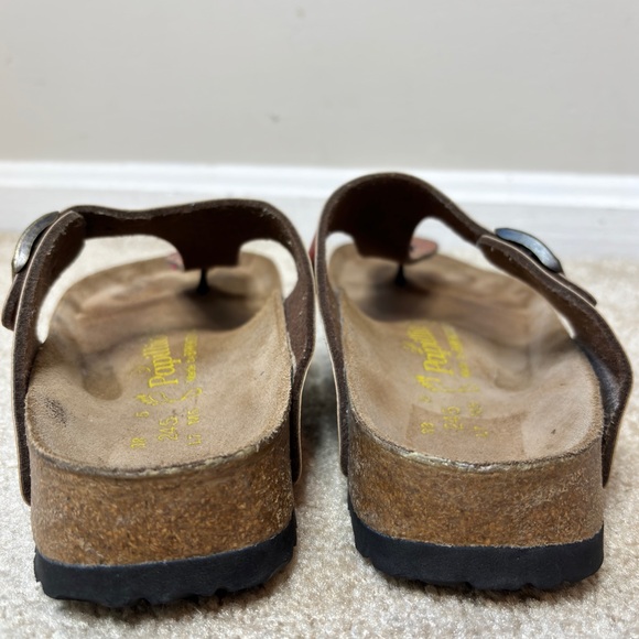 Birkenstock Papillio Gizeh Red Purple Geometric Print Sandal Size 38 Regular - Picture 8 of 12